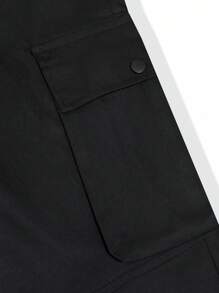 Manfinity Homme Pantalones de chándal de carga de estilo urbano para hombres, pantalones de carga negros, pantalones de chándal de carga para hombres, pantalones de carga negros para hombres, pantalones casuales para hombres, un gran regalo para un novio o esposo, otoño - Negro - Ver 6