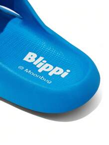 Blippi X SHEIN Cute Cartoon Dinosaur Blue EVA Lightweight Non-Slip Protective Toddler/Little Kids' House Slippers, Suitable For Bathing Or Beach Use - Blue - View 7