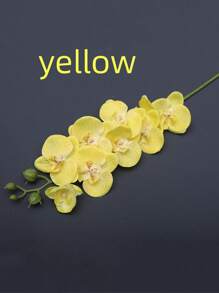 SHEIN 5PCS/3PCS/1PC 70cm Artificial Orchid Flowers, 9 Large Heads Of Real Touch Vivid Phalaenopsis Orchid Flower Stem, Classic Style Artificial Orchid Swags, Decorative Silk Phalaenopsis Flowers, Artificial Flowers Branches For Living Room Home Decoration, Hotel Wedding Floral Arrangement,Beautiful Home Decor For Halloween, Christmas, Chinese New Year,Great Gifts For Girlfriend And Mother On Valentine's Day And Mother's Day