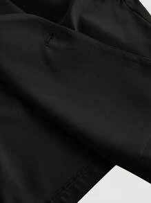 SHEIN MOD Black Collared Belted Long Trench Coat, Retro Jacket, Winter Coat, Holiday Wear