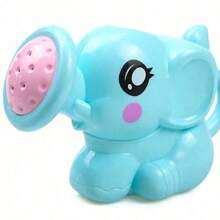 Zazumi 1 只小象淋浴喷水玩具，儿童浴缸玩具，玩具游戏玩具，1 岁玩具，绿色，婴儿沐浴蓝色，浴缸