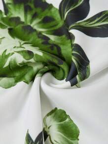 Ellevyn 2 件套 - 女士优雅花卉印花紧身连衣裙和粉色中袖针织开衫，适合约会、通勤、日常穿着 女士绿色服装 鼠尾草绿色服装 花卉连衣裙服装 秋季女装 女士教师服装 女士橙色套装 女士教师服装 秋季女装 - 綠色 - 查看 3