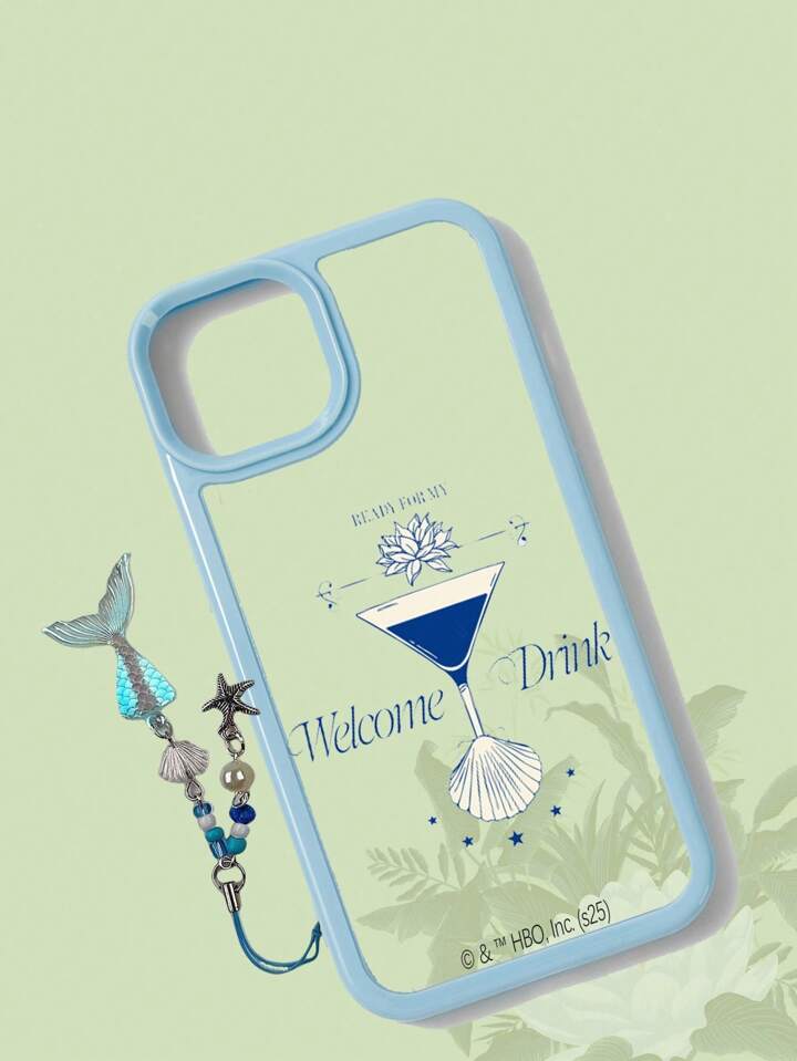 Is That The New The White Lotus 1pc Transparent Phone Case With Seashell &  Floral Border, Compatible With IPhone 11, 12, 13, 14, 15 Pro Max ??| ROMWE
