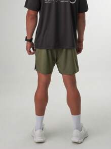 Short de performance ARC Activewear, short de course, de basket-ball, à séchage rapide, de fitness, de gym, d'entraînement - Vert sapin - Voir 4