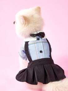 PETSIN 轻盈透气碎花甜美少女风夏装宠物狗裙欧美热销 - 藍色 - 查看 1