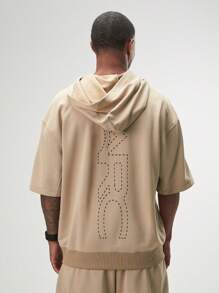 ARC 运动服短袖超大连帽衫运动上衣健身房运动夹克套头衫