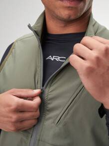 ARC Activewear 全拉链背心夹克高性能上衣健身房运动长袖运动服