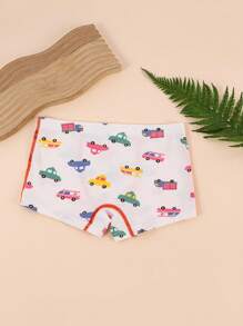 4 Pack Tween Boys' Comfortable, Breathable, Soft Cartoon Pattern Briefs - Multicolor - View 6