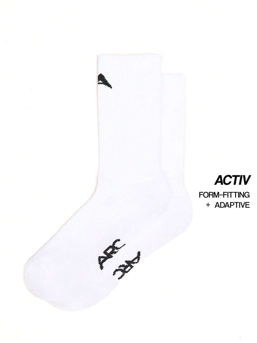 ARC Activewear Socks Performance Socks Training Running Gym Workout - White - View 1