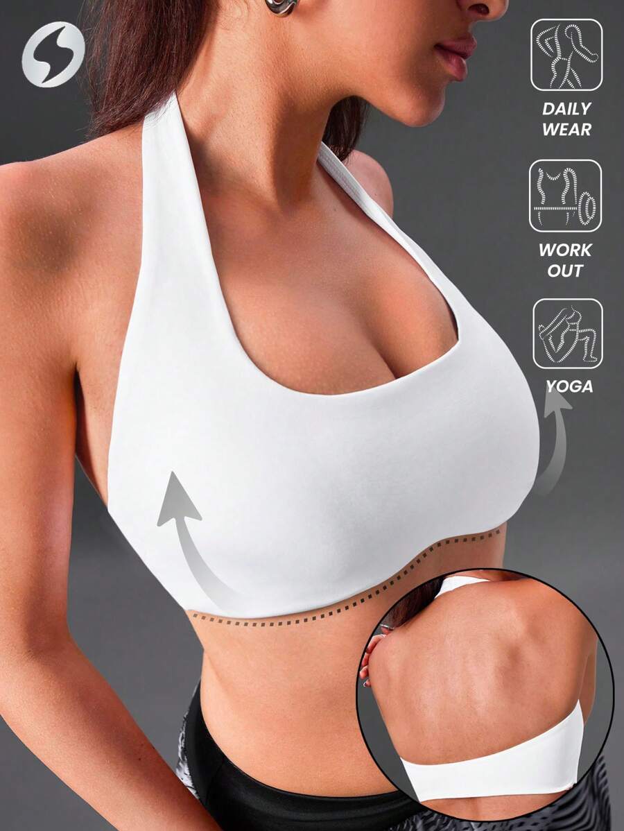 Innovista Sujetador deportivo con diseño de espalda cruzada, diseño sin espalda, soporte para el medio, entrenamiento diario de yoga, yoga y pilates, ropa deportiva de verano, comodidad, ejercicio, cardio funcional, ejercicios, TT, viral, listo para usar, FYP, INSTA OOTD, festival, mamá trabajadora, fitness, rendimiento deportivo, minimalista, tono natural, neutro, niña, mujer, influencia, moda, versátil, outfits, uso diario, premium, mexicano, estilo retro, sexy, retro para hombres, mujeres, adolescentes, hombres mexicanos, recién llegados al colegio, escuela, primavera, otoño, alternativa, gimnasio, aerdo, activo, regalo, calidad media, Adecuado, accesorio, ideal para entrenamientos