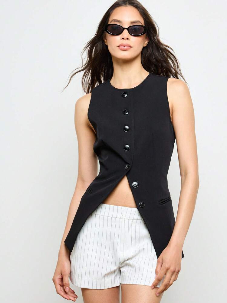 Pinstripe High Waisted Dress Tailored Classic Shorts