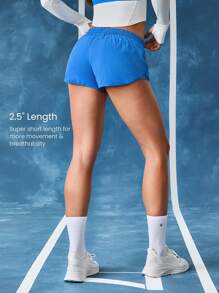 GLOWMODE 2.5" Stay Cool Quick-Dry Lightweight Zipper Pockets Reflective Strips Low Waist Active Running Shorts With Built-In Deodorant Underwear Jogging Training Gym Workout Wear