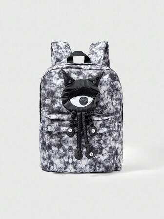 Grunge Punk Mochila con diseño de muñeca de ojos grandes, de vuelta al colegio