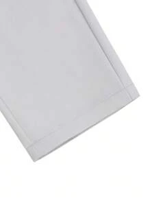 Manfinity Homme Pantaloni de navetă casual pentru bărbați, în culori simple - Gri deschis - Vizualizare 6