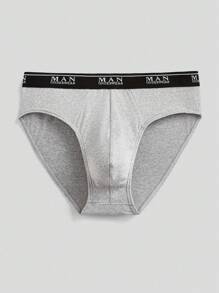 5 Pack Men's Letter Print Waistband Casual Briefs - Multicolor - View 6