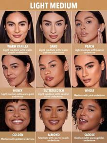 SHEGLAM Skin-Focus 高遮瑕粉底液-暖香草味 36 種色調控油無毛孔完美全遮瑕輕盈粉餅柔軟啞光更順滑定妝粉面部彩妝促銷粉底液 品牌 美容 化妝 化妝品 適合女性與女孩 完美搭配夏季春季 Y2K 時尚 流行 生日 母親節禮物 假期 派對準備就緒 最佳顏色 - Warm Vanilla - 查看 7