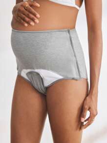 Moonlight&Mama 可调节、舒适、优质、易于穿脱的孕妇内裤 - 淺灰色 - 查看 4