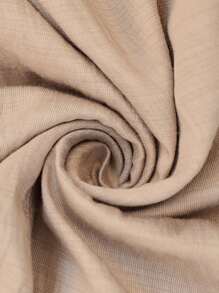 Brillora 2pcs/Set Women Vacation Casual Solid Color Halter Neck Top & Wide Leg Pants Set - Apricot - View 8