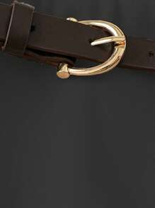 Franclia 休闲高腰卡其色纯色短裤配腰带，百搭时尚通勤，夏季新款女式下装 - 黑色 - 查看 4