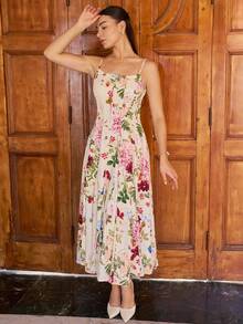 Andrea Bello FLORAL PRINT CAMI DRESS,SUMMER DRESSES FOR WOMEN - Multicolor - View 4