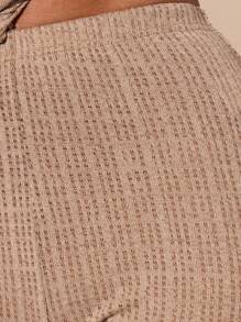 MUSERA 纹理修身七分裤 夏季度假 Y2K 90年代街头风 酷女孩 节日 假日 优雅 性感 夜店 石墨色 感恩节