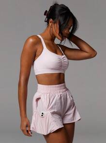 Athîral 女士休闲纯色侧袋短裤，夏季