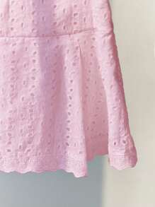 Sunnyshic Shorts primaverili/estivi chic e versatili in tessuto bianco a bassa vita con decorazioni in pizzo traforato e ricamati