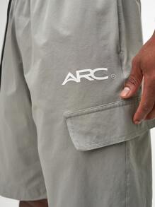 ARC Activewear Performance Shorts Running Basketball Quick Dry Fitness Gym Workout Training Training Shorts - Grey - View 3