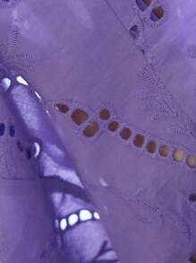 Aveloria Modichic 2 件套女士套装：高端 2025 年度假风格复古奢华刺绣紧身胸衣上衣和裤子 - 紫色 - 查看 7