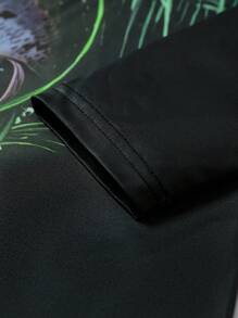 Manfinity LEGND Herren Langarm Lässig Angelhemd - 3D Fisch Muster, Rundhalsausschnitt, Polyester, Schwarz & Blau Verlauf, ideal für Outdoor-Aktivitäten, Angel-Zubehör Angelhemden Herren Langarm Grafik Angel Kapuzenpullover Herren Langarm Sommer T-Shirts Langarm Angelhemd. Ein tolles Geschenk für einen Freund oder Ehemann.