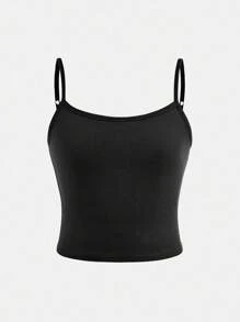 Tween Girls 街头时尚牛仔印花紧身裤、短款细肩带吊带背心和长袖连帽网眼上衣 3 件套，时尚风格 - 黑色 - 查看 12