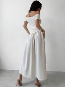 Firerie Women Midi Dresses, Modest - Apricot - View 2