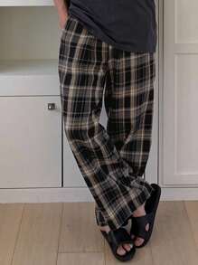 DAZY Men's Plaid Multi-Color Casual Home Pants, Spring & Summer, Fall Pajama