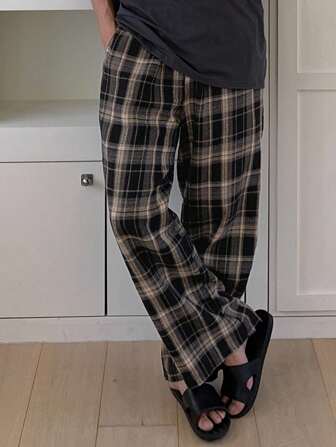 DAZY Men's Plaid Multi-Color Casual Home Pants, Spring & Summer, Fall Pajama, Winter