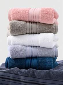 SHEIN 1/3/6/8 Pcs Minimalist Pattern Towels, 13.38"X29.52", Suitable For Men, Women, Couples, Adults, Facial, Hand Drying, Home, Bathroom, Hotel, Gym, Travel, Kitchen, Barber Shop, Salon Home Bathroom Decor
