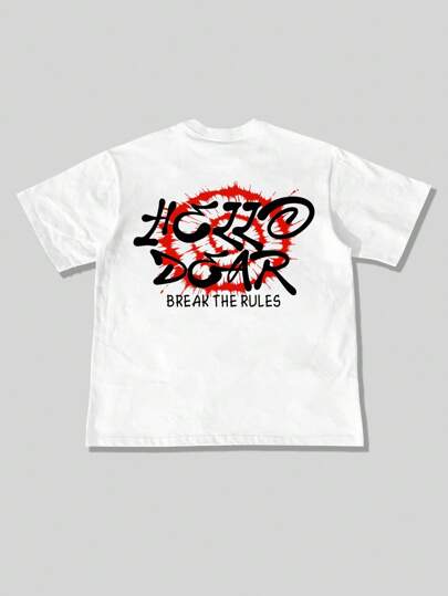 Street Life Camiseta de cuello redondo con gráfico de rostro abstracto para hombres en verano