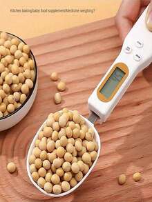 SHEIN 1 Pc Electronic Measuring Spoon Scale, Compact Home Kitchen Digital Scale, Handheld Ingredient Spoon Weight Scale, Food Measurement Tool - Multicolor - View 4
