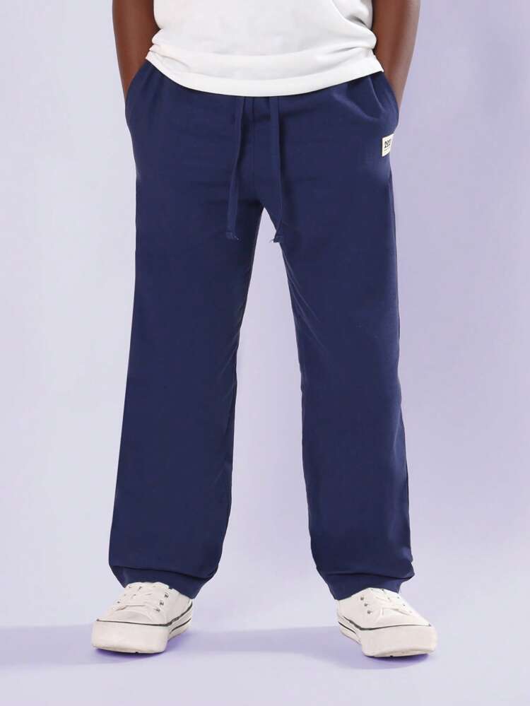 Drawstring Comfortable Jogger Sweatpants With Elastic Cuffs