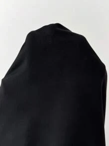 Rafferiza 女式挂脖金属玫瑰装饰紧身衣 - 黑色 - 查看 3