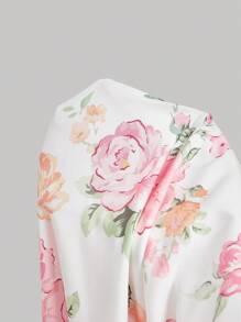 SHEIN MOD 大码花卉印花连衣裙、节日长裙、生日连衣裙 - 彩色 - 查看 6