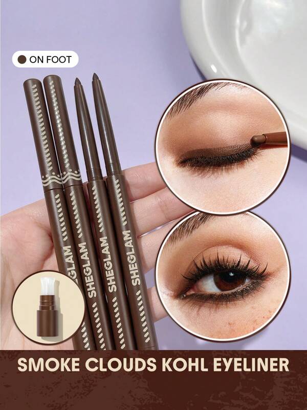 SHEGLAM Smoke Clouds Kohl Eyeliner-On Foot Graduation Birthday Holiday Summer Fall Autumn Y2K Fancy Fashion Women Makeup Cosmetic Party Beach Travel Camping Outdoors School Campus Trip Festivals Decor Gift Present Rose Girl Cosplay Best Color Charm Vibe