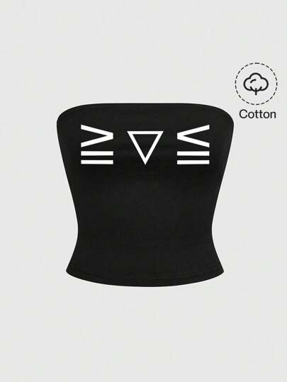 Kawaii Camiseta negra de mujer con estampado gráfico lindo