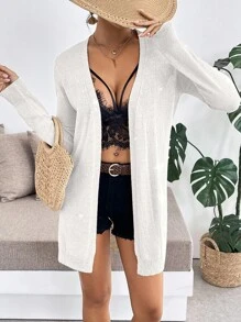 Chiquease Commuting Casual Versatile Summer Beach Linen Knitted Sweater Fall Winter Cloth For Women - White - View 5