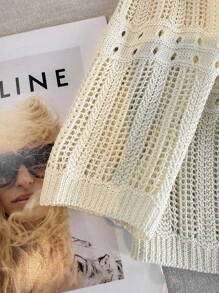 Franclia Femeii toamna iarna pulover cu mânecă lungă din lână tricotată cu gol tiv caisă