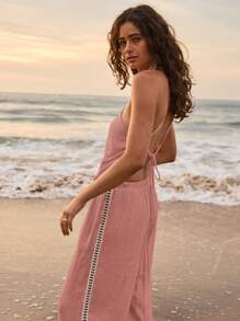 Aralina 海滩度假夏季不对称单肩无袖宽松背心