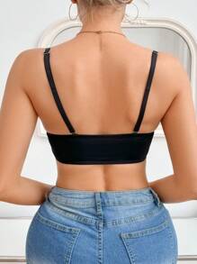 SHEIN Sujetador con cierre delantero y elevador, con cierre lateral para mujer - Negro - Ver 6