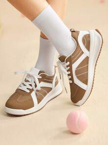 CUCCOO EASI 2025新款女士平底休闲运动鞋轻便透气防滑耐磨学生运动鞋 - 棕色 - 查看 9