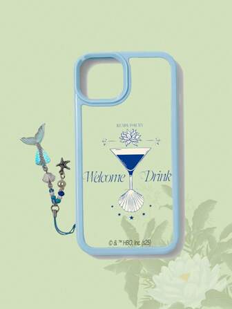 The White Lotus Coque transparente avec motif coquillage et bordure florale, compatible avec iPhone 11, 12, 13, 14 et 15 Pro Max.