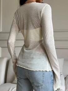 SHEIN EZwear 女士轻薄夏季防晒外套 - 黃色 - 查看 2