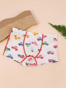 4 Pack Tween Boys' Comfortable, Breathable, Soft Cartoon Pattern Briefs - Multicolor - View 8